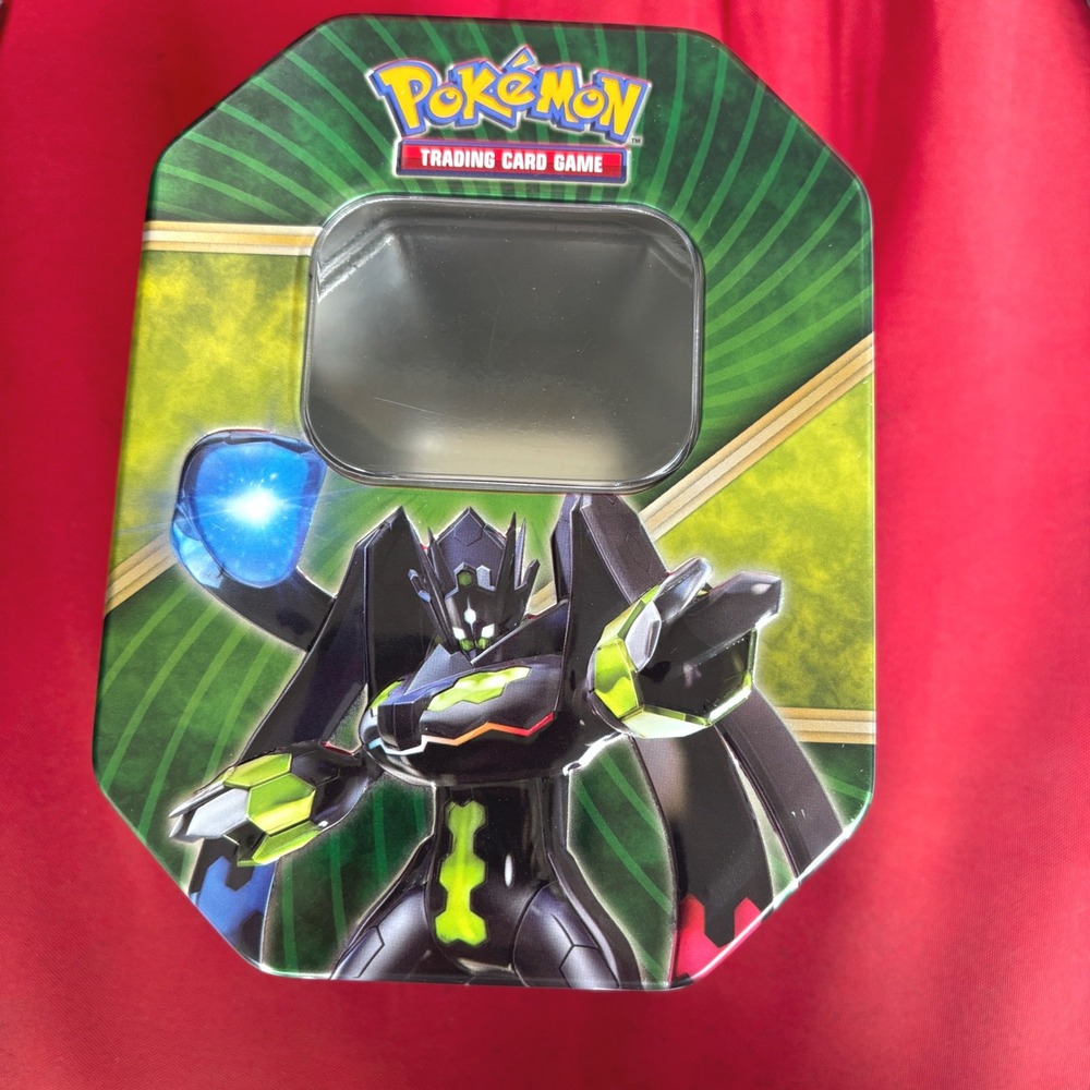 Pokemon‎ TCG Zygarde EX Tin Empty Metal Case 2016 Kalos Storage Collector Box